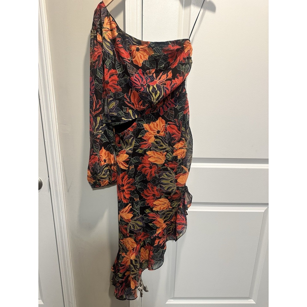 Ciebon NWT dress One Shoulder Open Side Floral Small